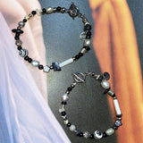 black gemstone bracelet