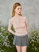 パンチングハーフパフィニットセット / Punching Half Puffy Knit Set (2colors)