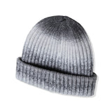 ウールブレンドニットグラデーションビーニー / WOOL BLENDED KNIT GRADATION BEANIE GREY