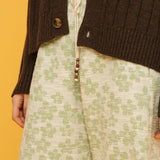 ツイードフラワーバンディングパンツ / TWEED FLOWER BANDING PANTS_GREEN