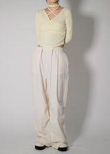 ラップストリングコルゲーテッドTシャツ / Wrap string corrugated T-shirt (4color)