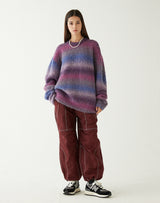 グラデーションセーター/GRADATION SWEATER PURPLE BLUE