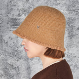 VZ Stud Wool Bucket Hat Beige