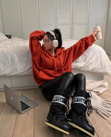 (UNISEX) ラムス起毛フード
