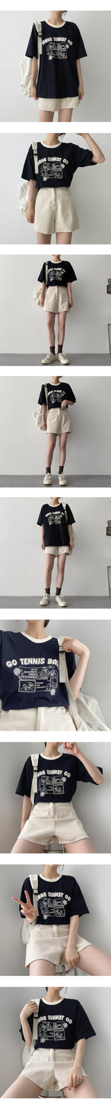 テニスカラーショートスリーブT / Tennis Colored Short Sleeve Tee