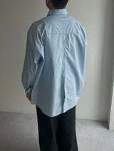 back button slit shirt(2colors)
