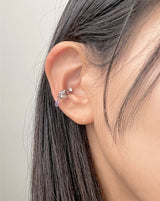 パープルバタフライカフピアス
