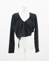ポイントラップカーディガン / Point wrap cardigan (2color)