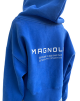 プリントクロップドフーディー/Print Cropped Hoodie-BLUE