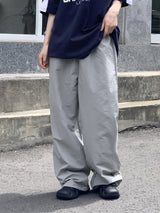 ナイロン ツーウェイ ロング ジョガー ワイドパンツ/Mozzny Nylon Two-Way Long Jogger Wide Pants