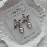 [SNSD Tiffany Earring] Mary Earring - Pearl Version (Silver)