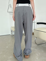 オビカラーマッチングスラックス / Obi color matching slacks (2color)