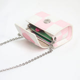 シェイプオブマイクロバッグ / 'shape of' microbag - pink check