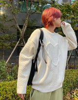 Heart knit /  overfit knit
