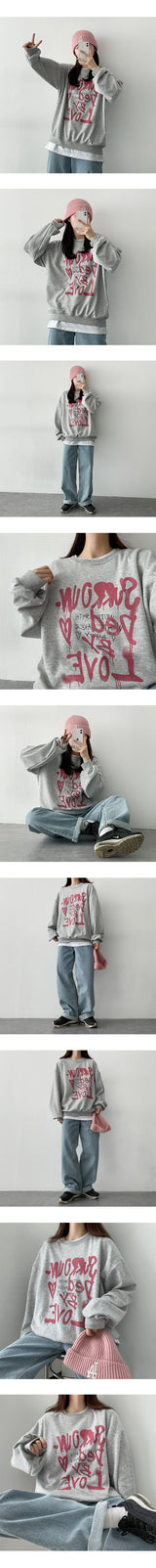 By lettering sweatshirt