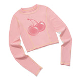 ビッグチェリークロップラッシュガード / BIG CHERRY CROP RASHGUARD [PINK]