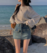 [Bellide made] Caramel Loose Fit Long Round Knitwear
