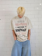 VENTIQUE ピグメントロゴ半袖Tシャツ