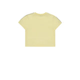 ベーシックロゴエンボスプリントトラッククロップTシャツ ライトイエロー