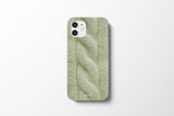 (03 baby Green) Twisted Knitted matte phone case