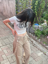 オーバーオールスタイルコットンパンツ