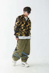 ウェーブフリースプルオーバー / BSR2223FWPO002 ZGZG WAVE FLEECE PULLOVER GOLD BLACK