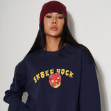 SKULL CHERRY SWEAT SHIRT NAVY (6614589374582)