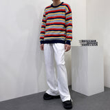 カラフルストライプニットウェア/OWN Colorful Striped Knitwear (2 colors)