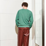 [UNISEX] FLORRA DEMAGE SWEATSHIRT, FOREST GREEN (6632601387126)