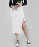 ボタンバンディングロングスカート / Button Banding Long Skirt Ivory