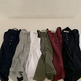 [Daily] スナップスパンデックスルーズフィット長袖Tシャツ