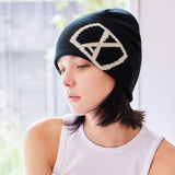 VA Square Jacquard Beanie / Black