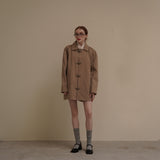 Beige Trench Half Coat