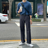 クボセミワイドローデニムパンツ / Kubo Semi-Wide Raw Denim Pants (2 colors)