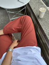 リーンアンドセミワイドリネンベンダブルパンツ / Lean and Semi-Wide Linen Bendable Pants (6 colors)