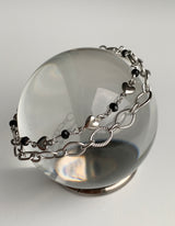 レイヤードハートチェーンブレスレット / Layered heart chain bracelet