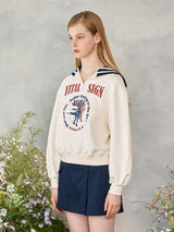 フィギュアスケートハーフジップアップスウェットシャツ / Figureskate Half Zip-up Sweatshirt