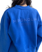 エンボスクロップドスウェット / Emboss Cropped Sweat-BLUE