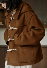 ハーフダッフルコート/unisex half duffle coat camel