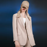 Stud logo over fit ball cap BEIGE