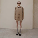 Beige Trench Half Coat