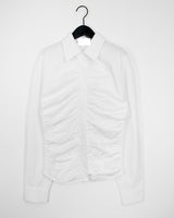 リンクルシアリングシャツ/Wrinkle Shirring Shirt (2color)