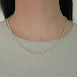 シルバーボールネックレス / silver ball necklace (yellow gold plated / platinum gold plated)