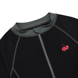 スモールチェリージップアップラッシュガード / SMALL CHERRY ZIP-UP RASHGUARD [BLACK]
