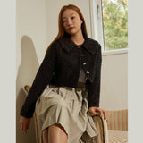 アズールショートカーディガン / Azure short cardigan (black)