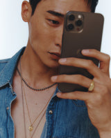 パールトグルネックレス / Pearl Toggle Necklace-BLACK