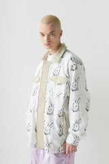 BEARRABBIT カラーフリースシャツ / BSR2223FWJK106 BEARRABBIT COLLAR FLEECE SHIRT WHITE