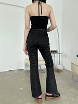 ジャガードブーツカットパンツ / Jacquard Bootcut Pants (4color)