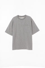 LMN コットンハーレーネックポケット半袖Tシャツ