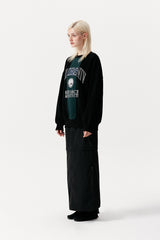 キルシーアーチロゴリワークスウェットシャツ／ ARCH LOGO REWORKED SWEATSHIRT KA [BLACK] (6605144064118)
